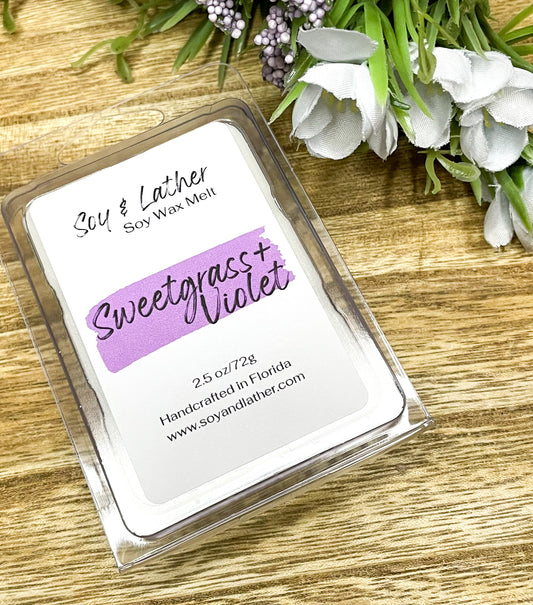 Sweet grass and Violet Soy Wax Melt